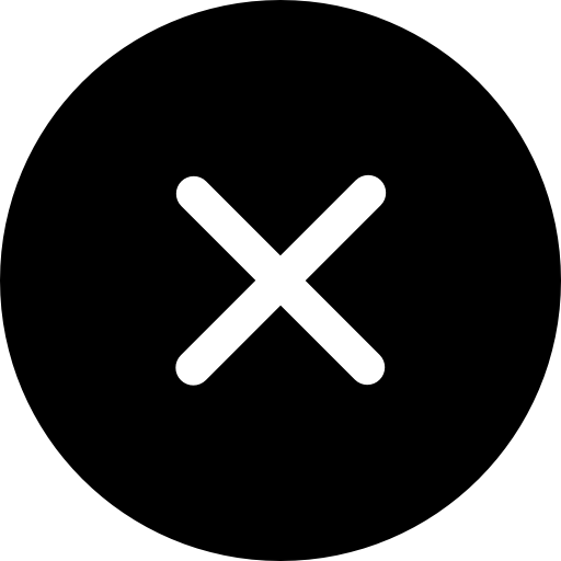 Cross black circular button